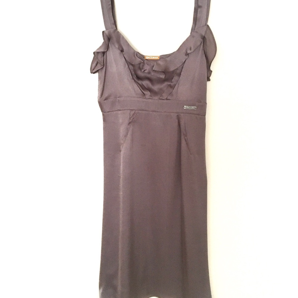 GALLIANO Silk Fit & Flare Dress - Picture 2 of 16